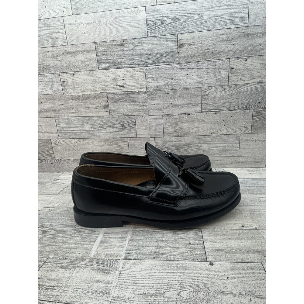 Florsheim Black Leather Tassel Loafers 3 times broader! - Picture 7 of 10